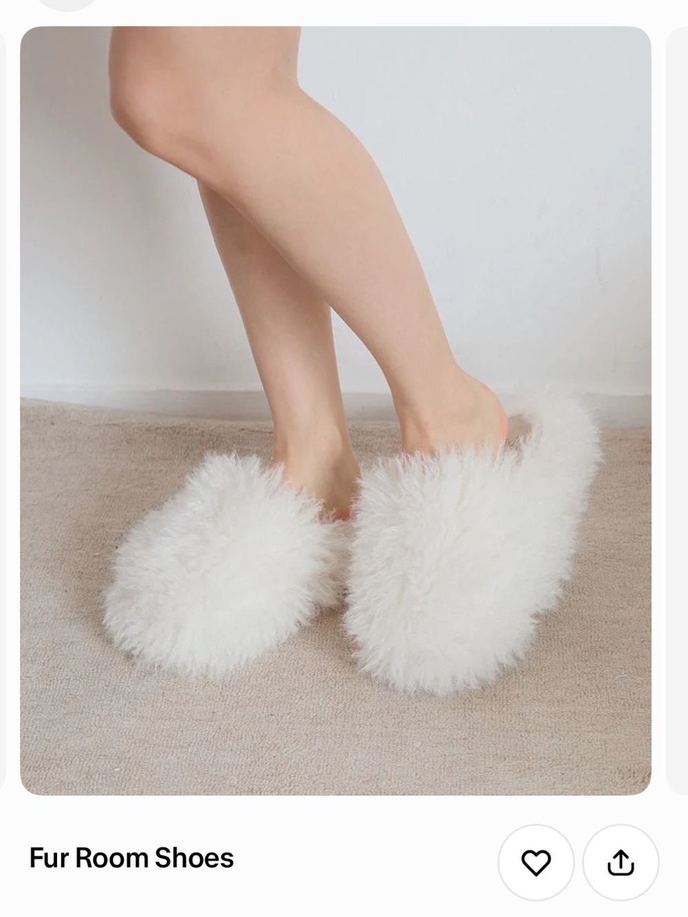 Cozy White Faux Fur Slip-On Women's Slippers NWT